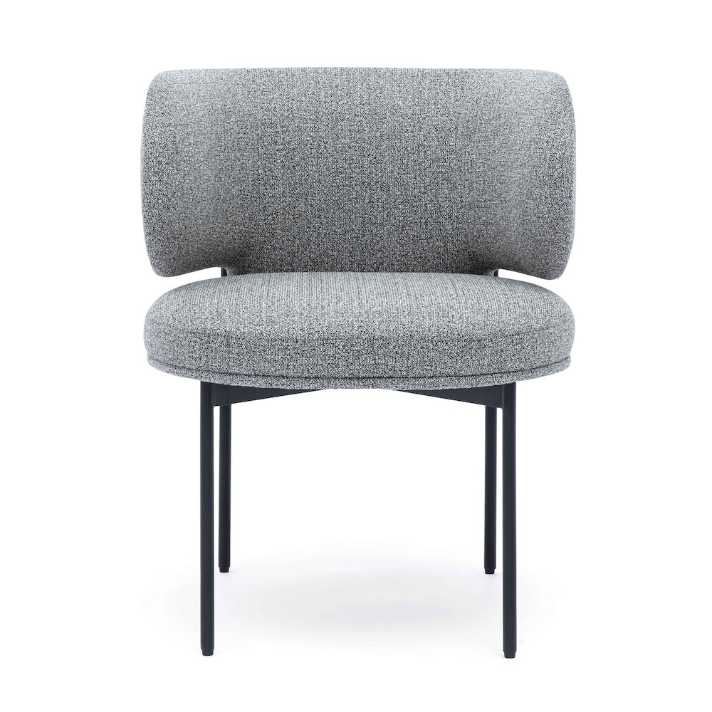 Maureen Speckled Grey Performance Boucle Dining Chair. Picture 3