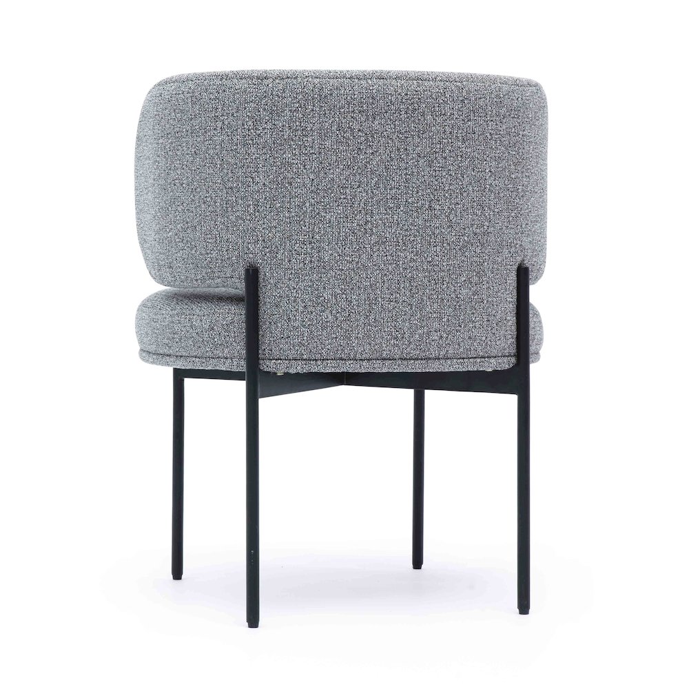 Maureen Speckled Grey Performance Boucle Dining Chair. Picture 4
