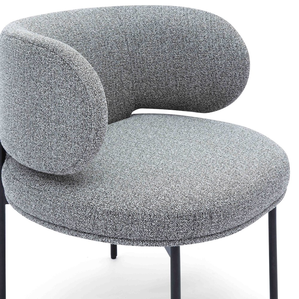 Maureen Speckled Grey Performance Boucle Dining Chair. Picture 5