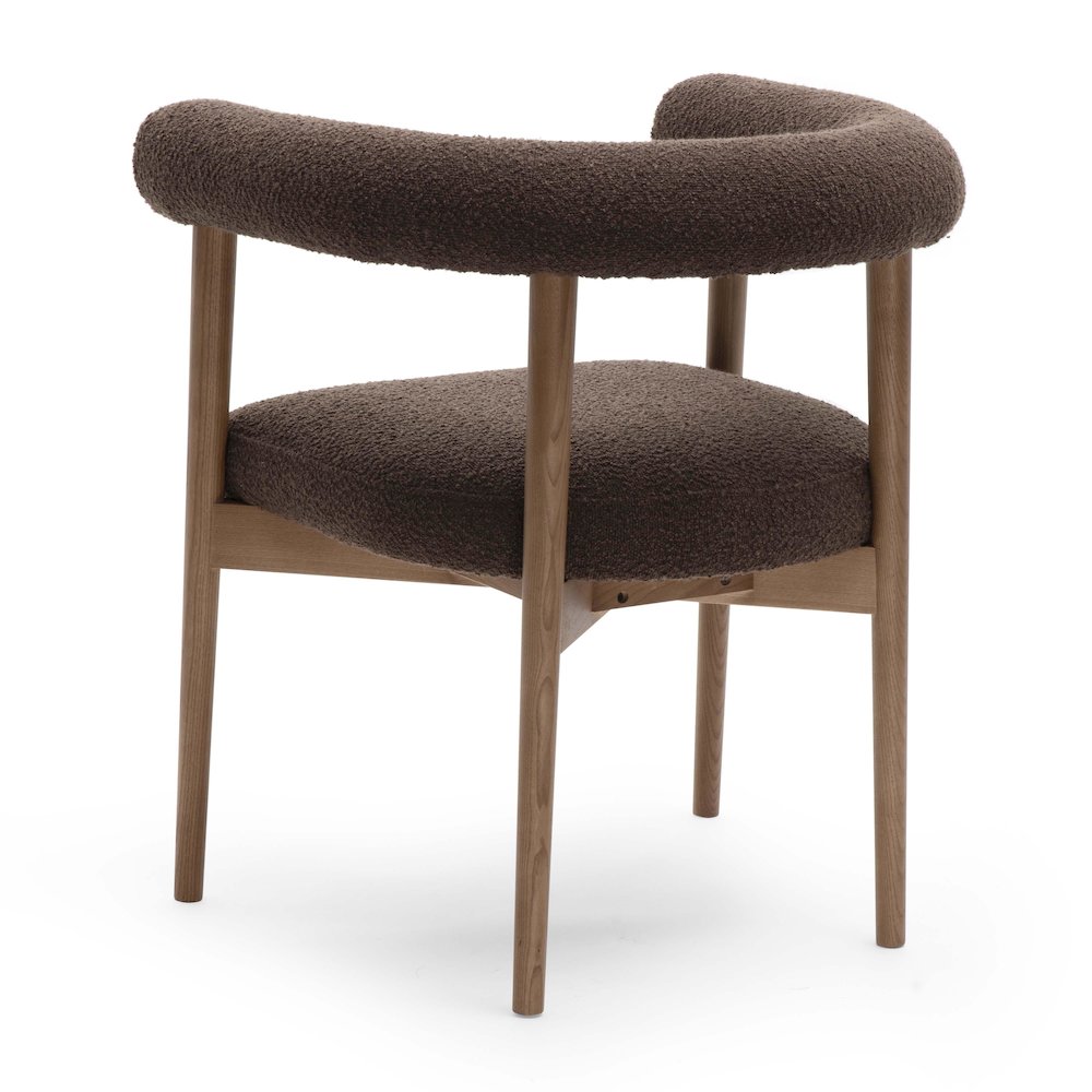 Spara Chocolate Brown Performance Boucle Dining Chair. Picture 4