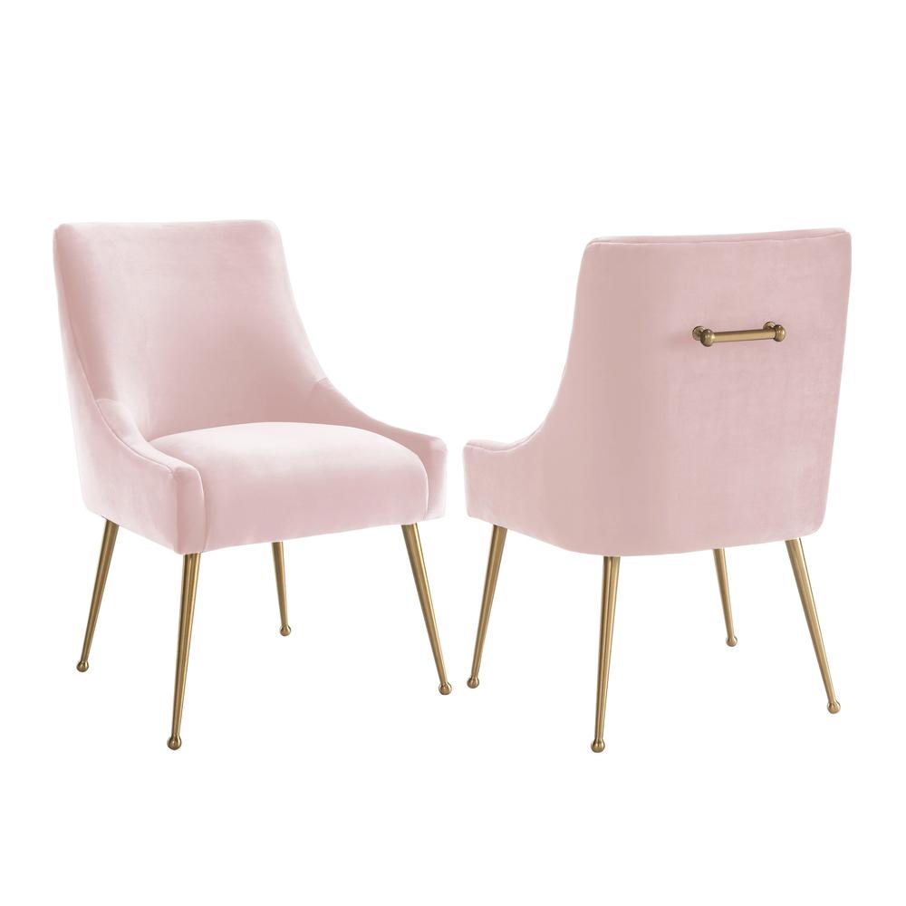 Beatrix Blush Velvet Side Chair. Picture 4