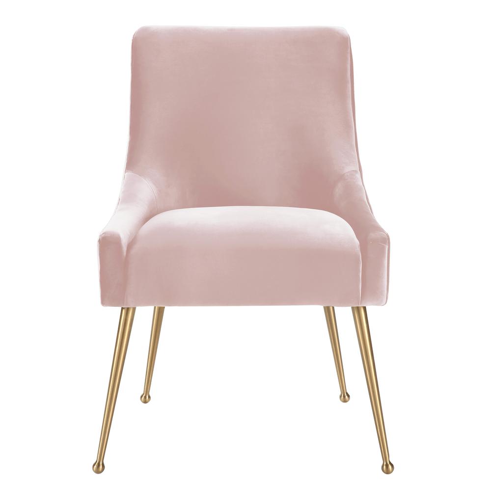 Beatrix Blush Velvet Side Chair. Picture 1