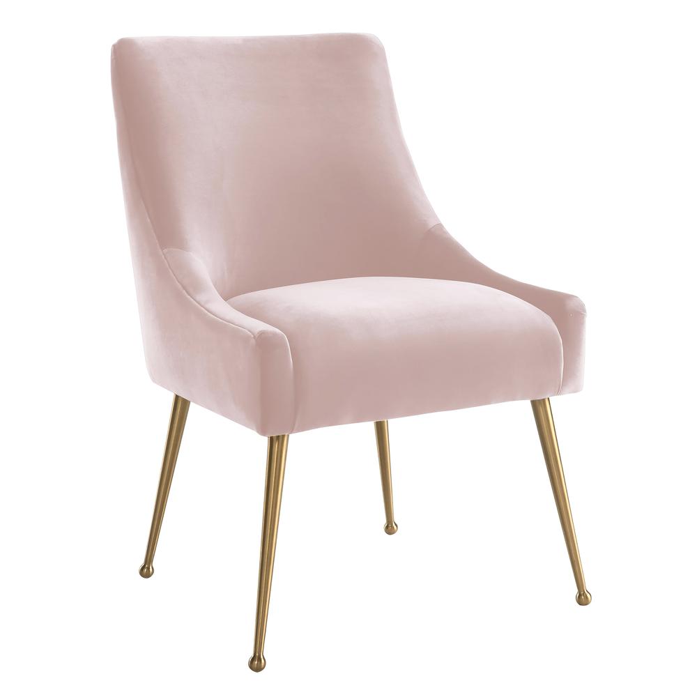 Beatrix Blush Velvet Side Chair. Picture 2