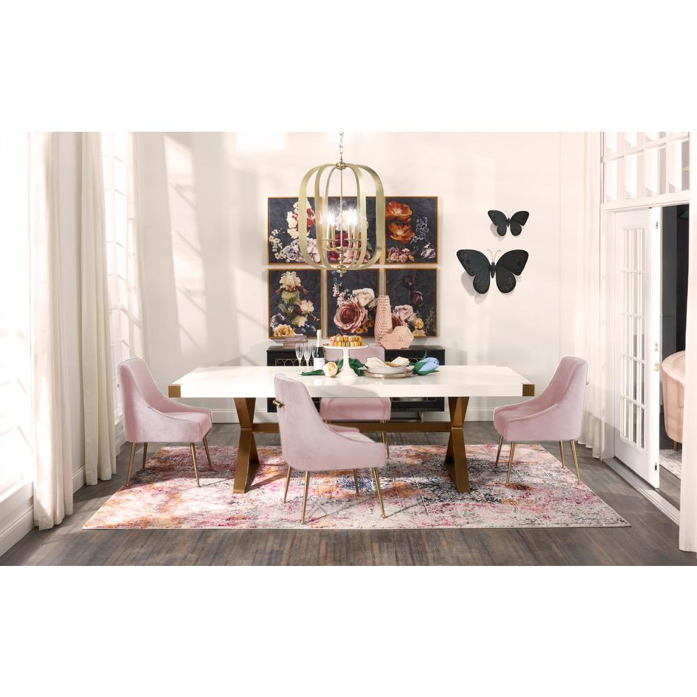 Beatrix Blush Velvet Side Chair. Picture 8