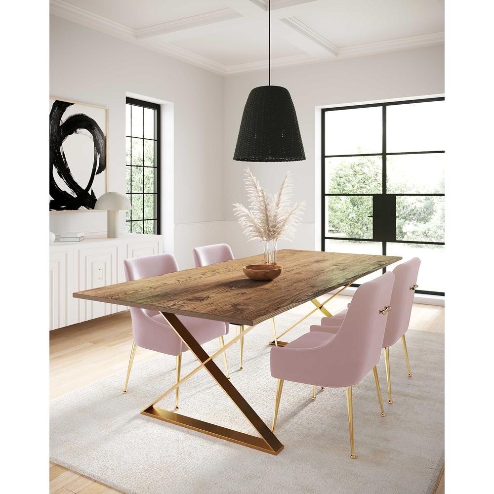 Beatrix Blush Velvet Side Chair. Picture 9