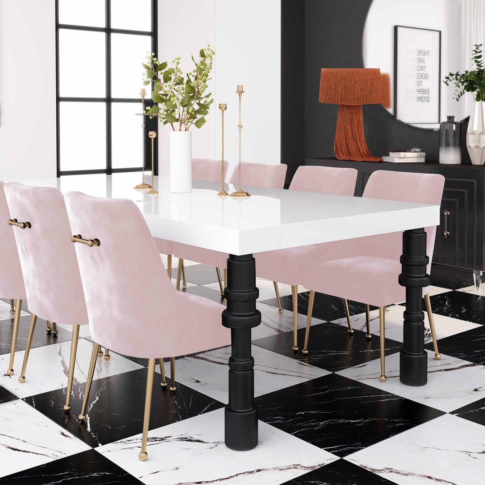 Beatrix Blush Velvet Side Chair. Picture 10