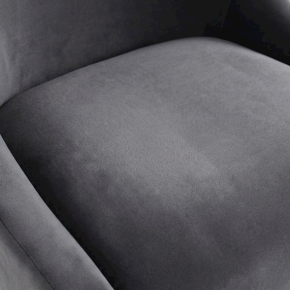 Velvet Upholstered Dining Chair with Silver Legs for Kitchen and Dining. Picture 6