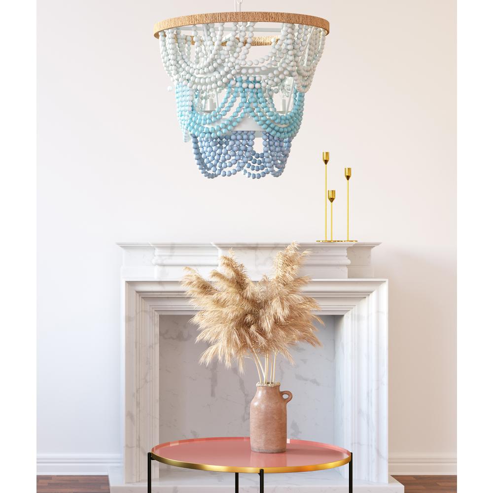 Jade Beaded Chandelier. Picture 4