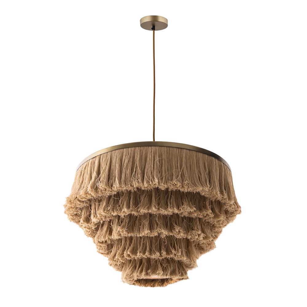 Sarai Natural Fringe Pendant. Picture 4