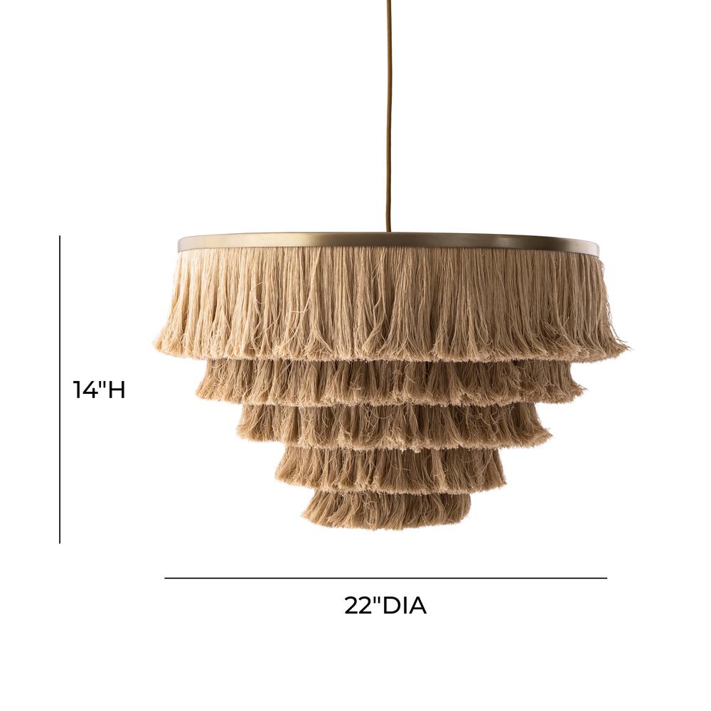 Sarai Natural Fringe Pendant. Picture 6