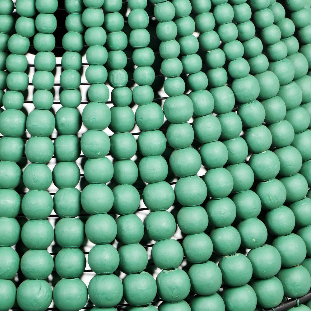 Palani Green Wooden Bead Chandelier. Picture 4