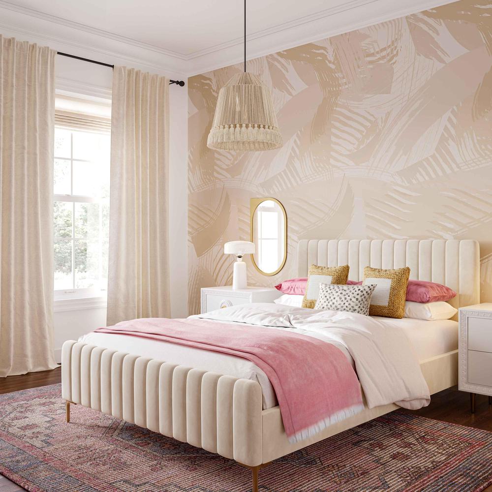 Helen White Cotton Tasseled Pendant Lamp. Picture 6