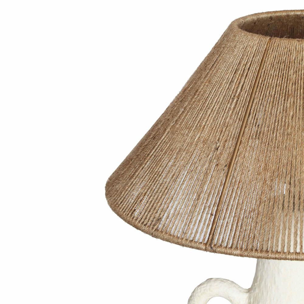Lalit Natural & White Ceramic Table Lamp. Picture 3