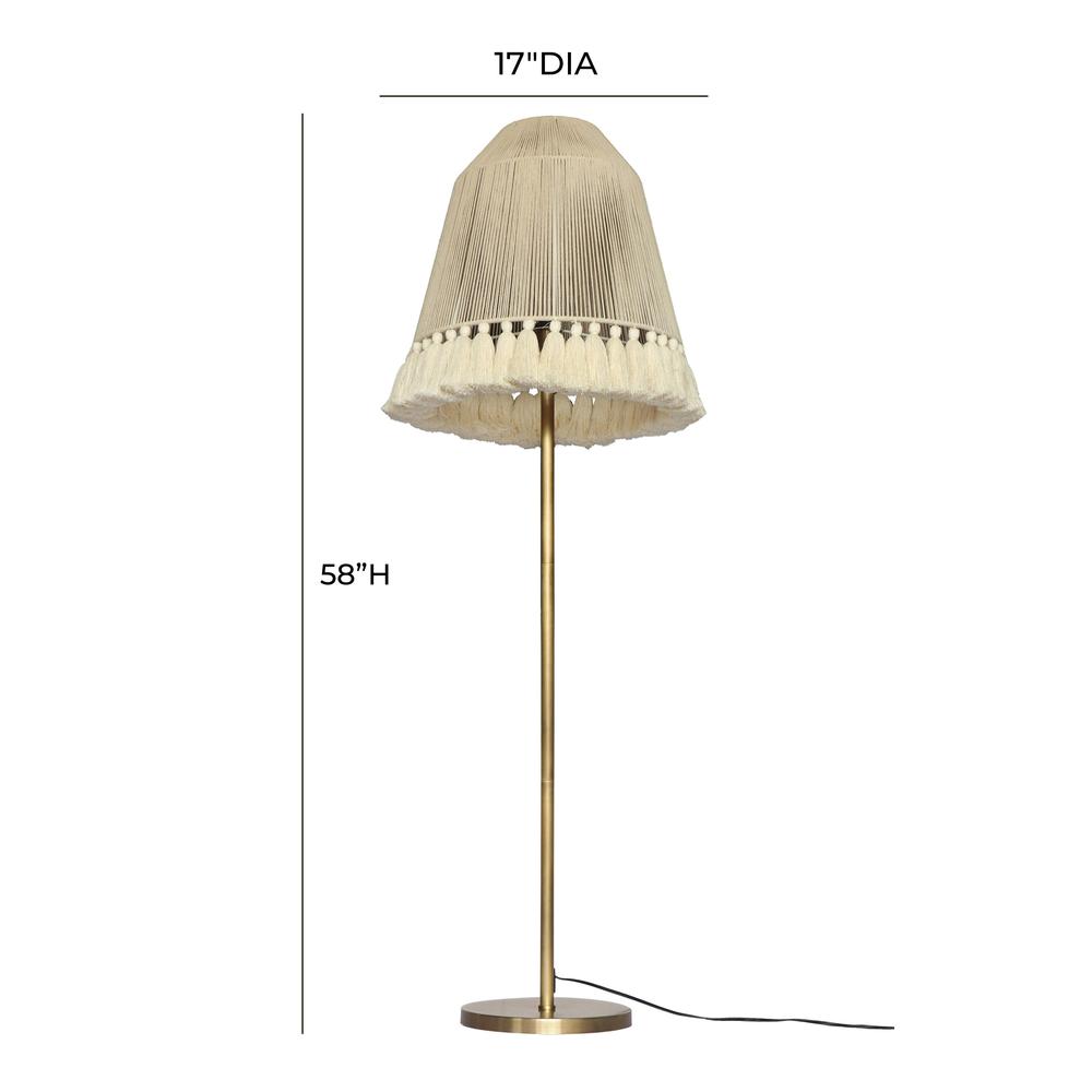 June White Medium Floor Lamp. Picture 6