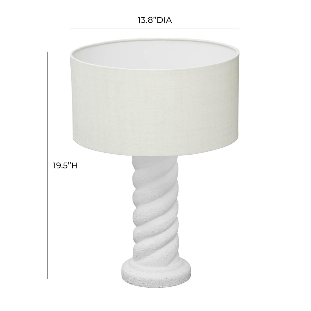 Rapunzel White and Cream Table Lamp. Picture 6