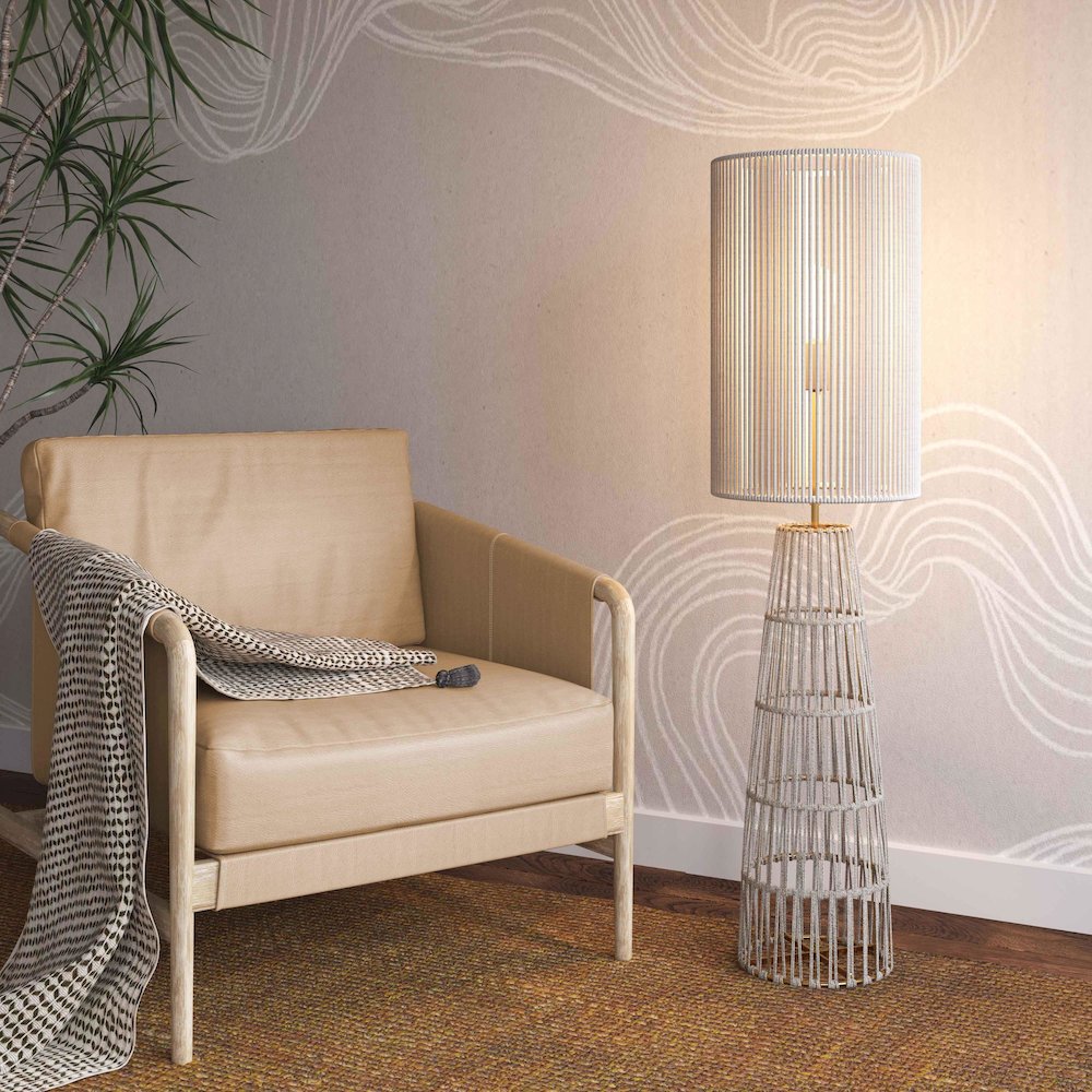 Beam Cream Natural Jute Floor Lamp. Picture 2