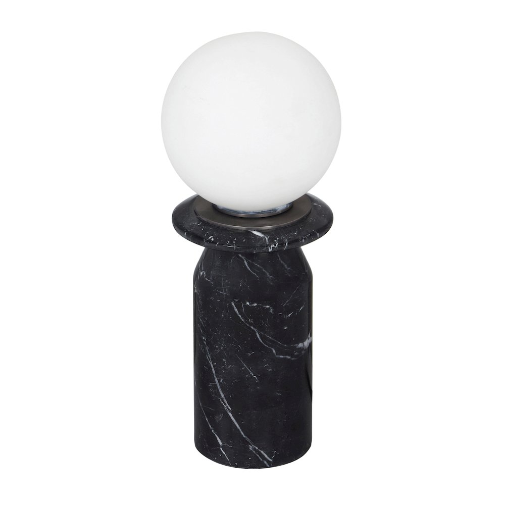 Globe Onyx Black Marble Lamp. Picture 1