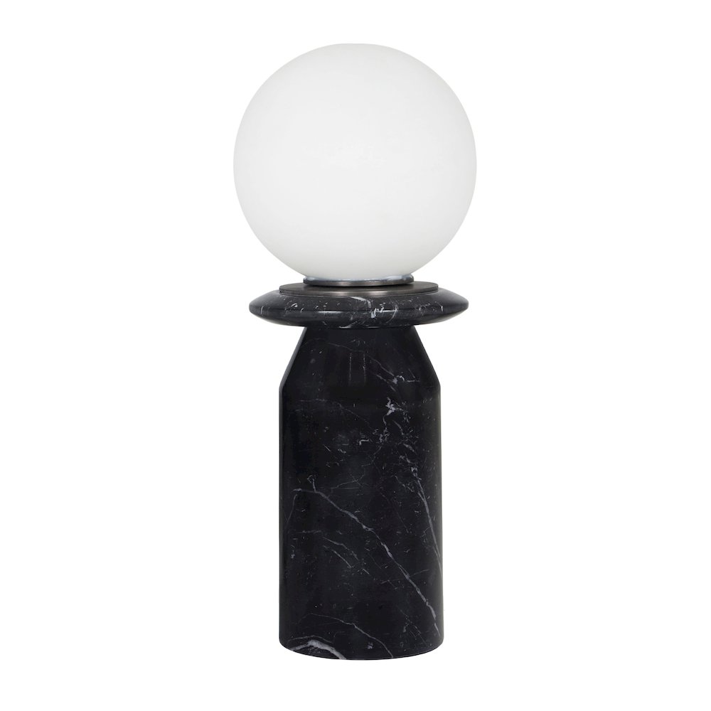 Globe Onyx Black Marble Lamp. Picture 3