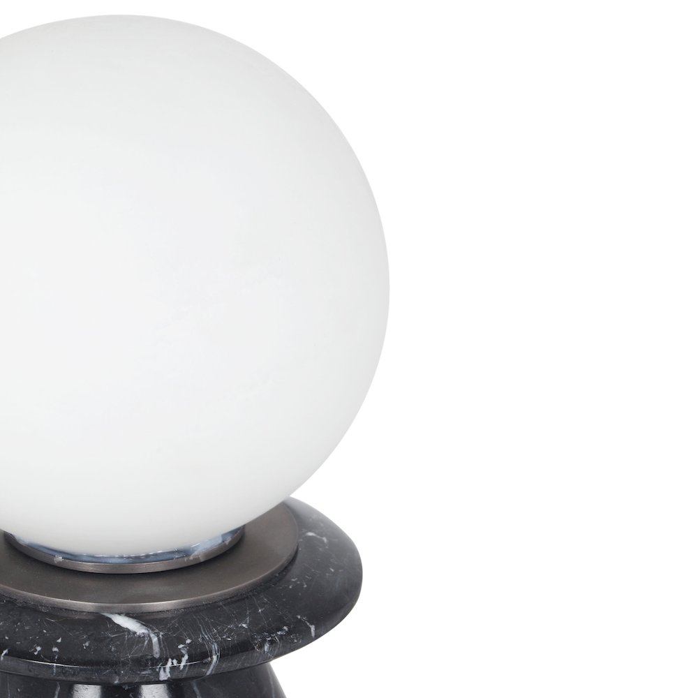 Globe Onyx Black Marble Lamp. Picture 4