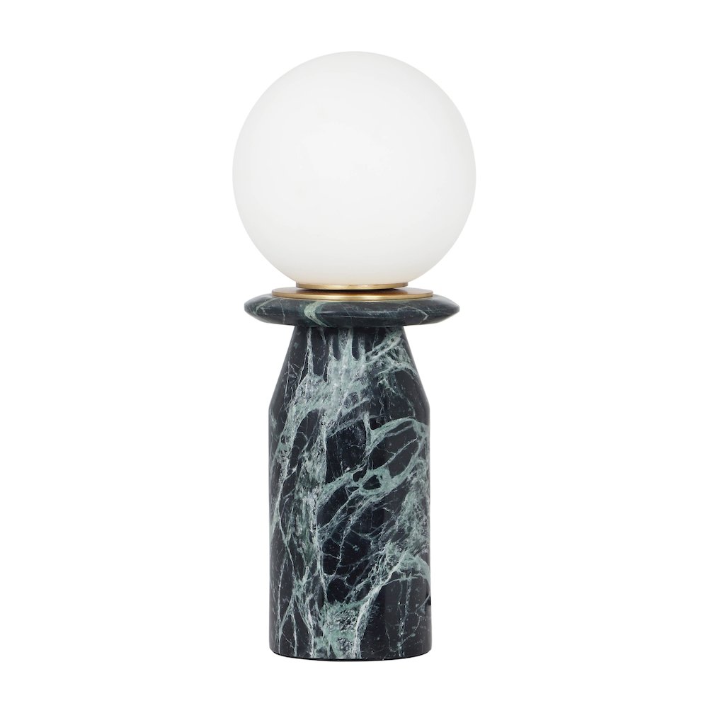 Globe Malachite Green Marble Lamp. Picture 3