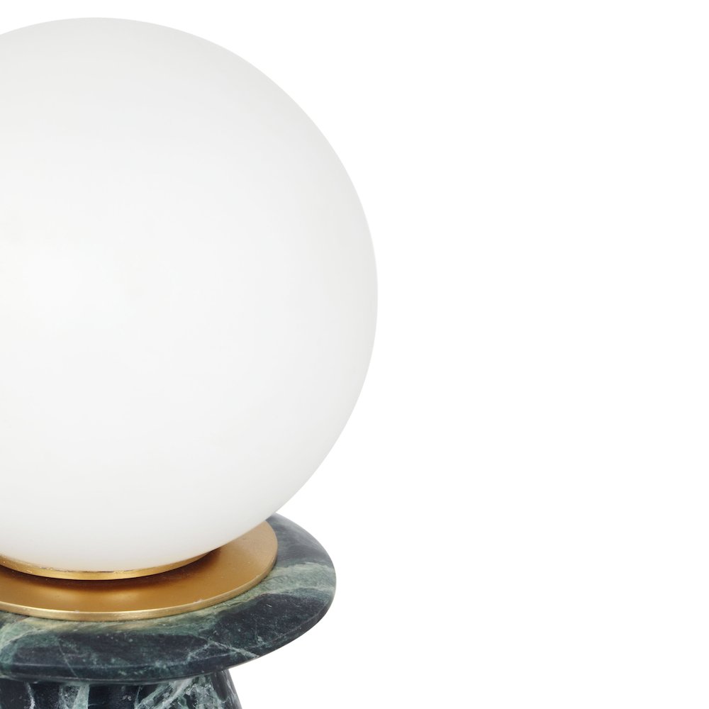 Globe Malachite Green Marble Lamp. Picture 5