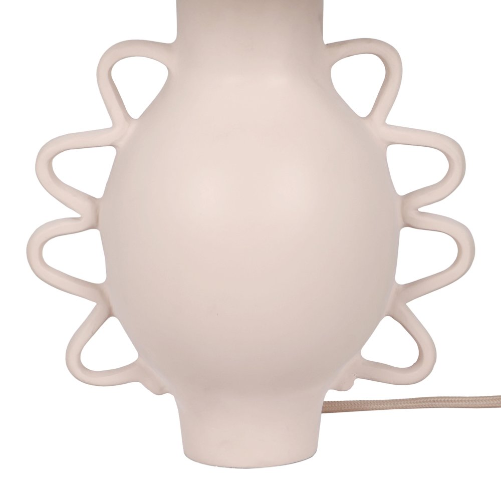 Hazza Cream Pleated Table Lamp. Picture 4