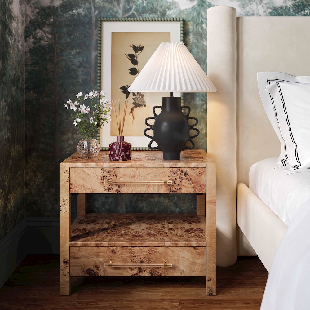 Hazza Black Pleated Table Lamp. Picture 2