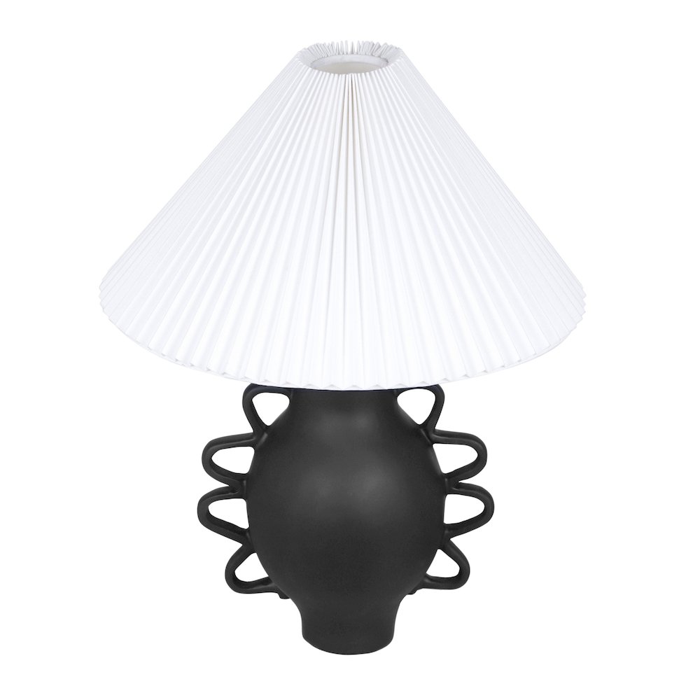 Hazza Black Pleated Table Lamp. Picture 3