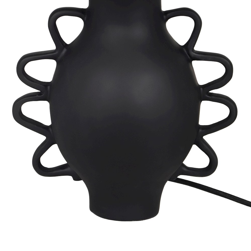 Hazza Black Pleated Table Lamp. Picture 4