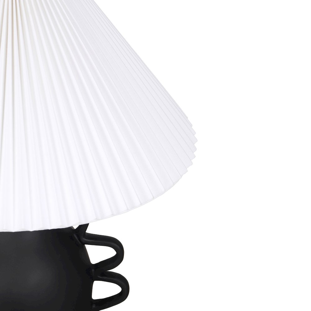 Hazza Black Pleated Table Lamp. Picture 5