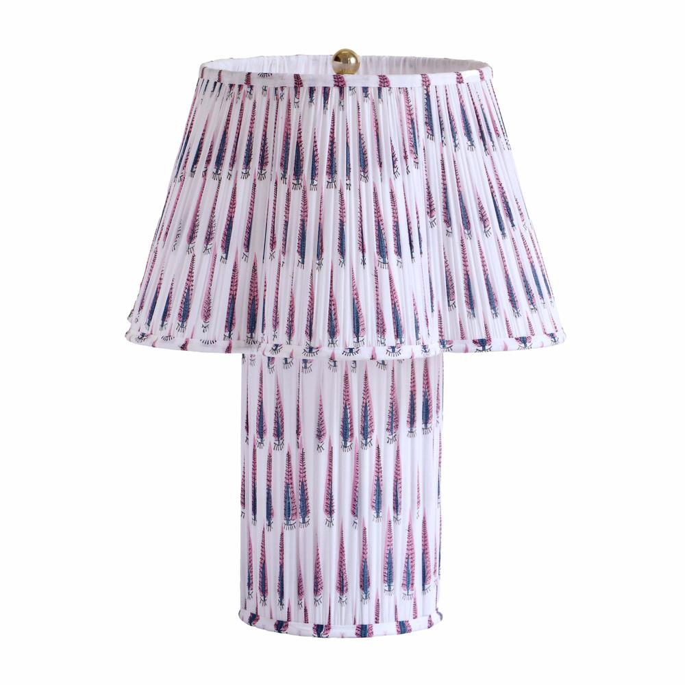 Corrine Purple and White Streaked Cotton Table Lamp. Picture 1