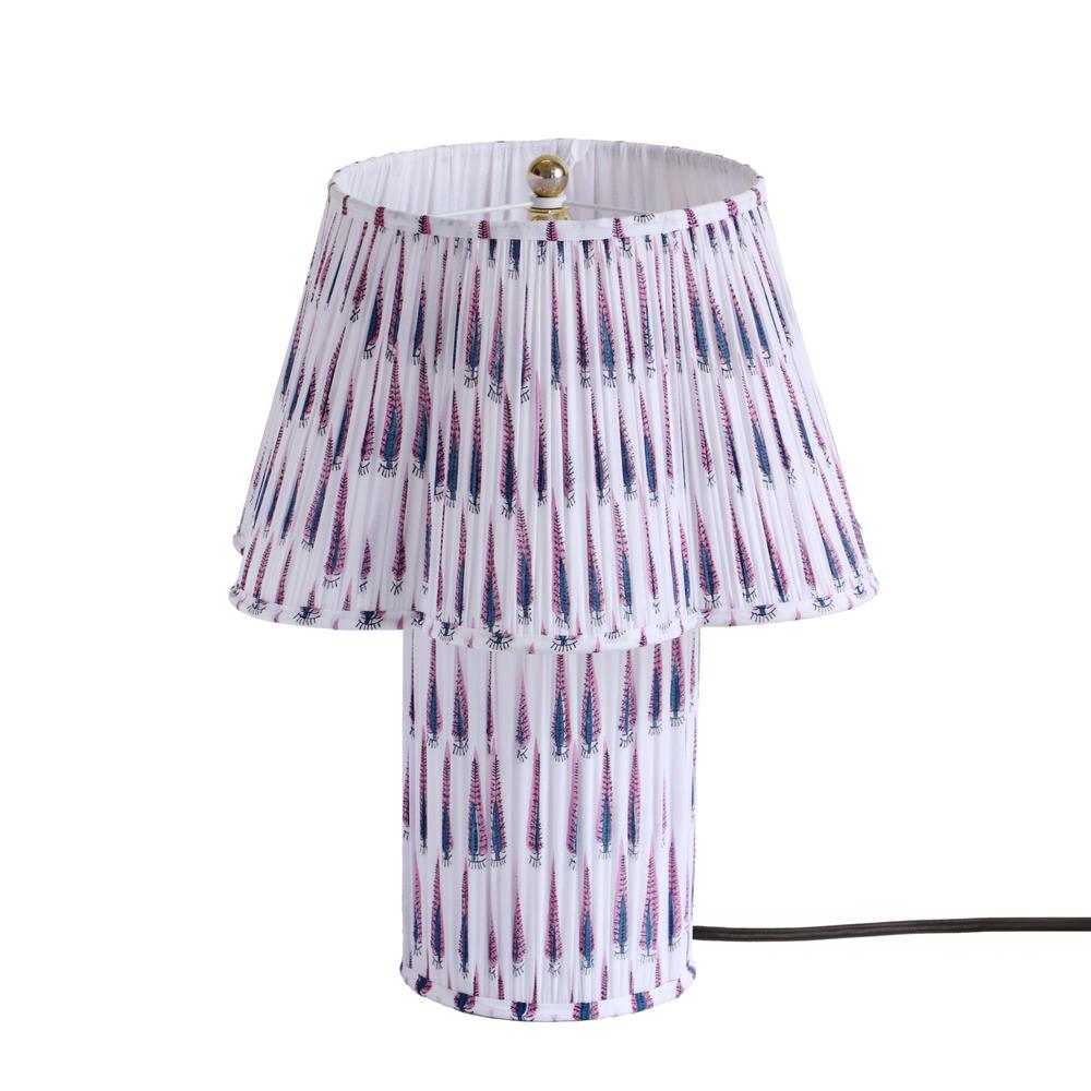 Corrine Purple and White Streaked Cotton Table Lamp. Picture 2