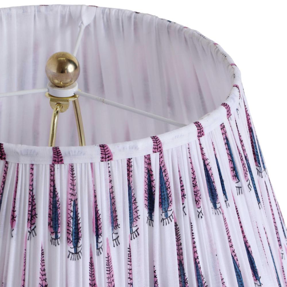 Corrine Purple and White Streaked Cotton Table Lamp. Picture 3