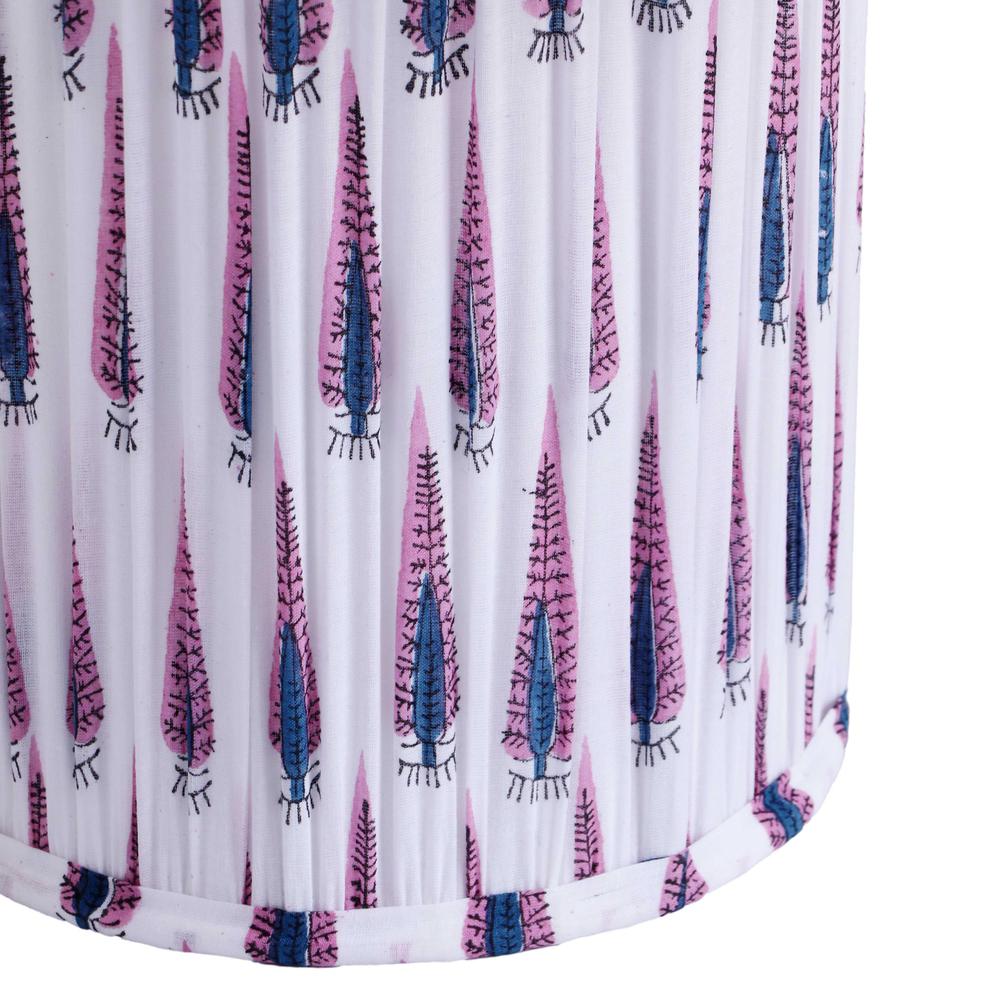 Corrine Purple and White Streaked Cotton Table Lamp. Picture 4