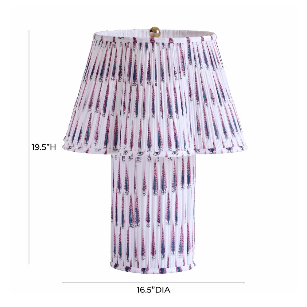Corrine Purple and White Streaked Cotton Table Lamp. Picture 5