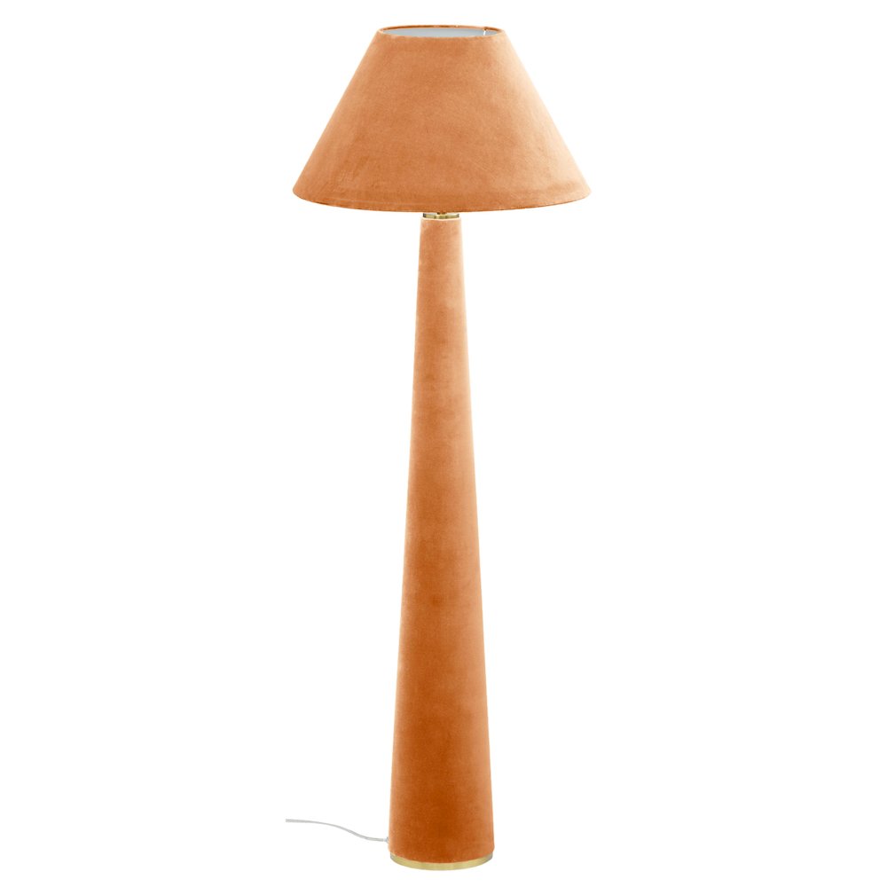 Graham Terracotta Velvet Floor Lamp. Picture 3