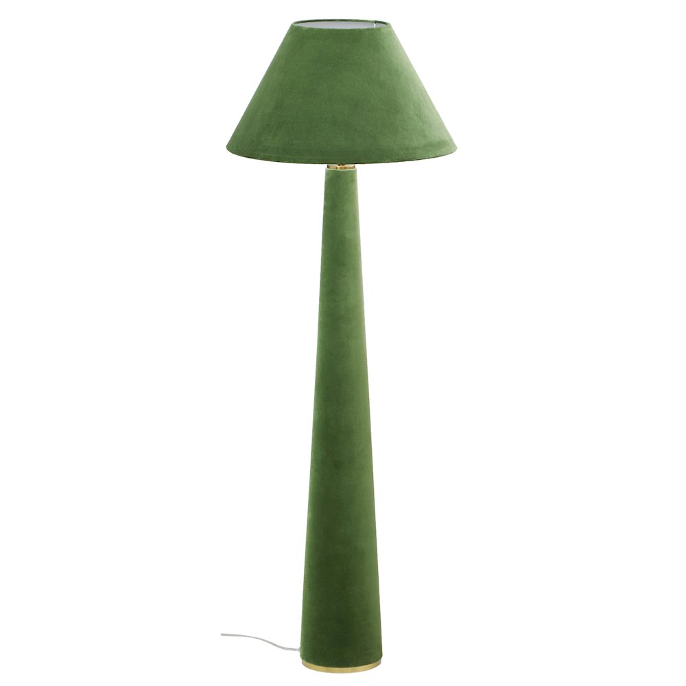 Graham Moss Green Velvet Floor Lamp. Picture 3