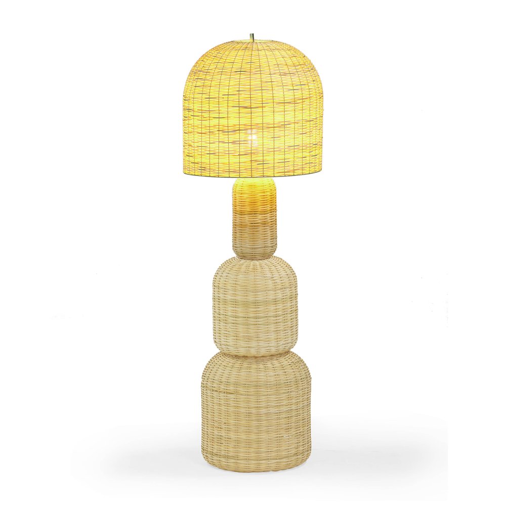 Kootu Natural Rattan Floor Lamp. Picture 4
