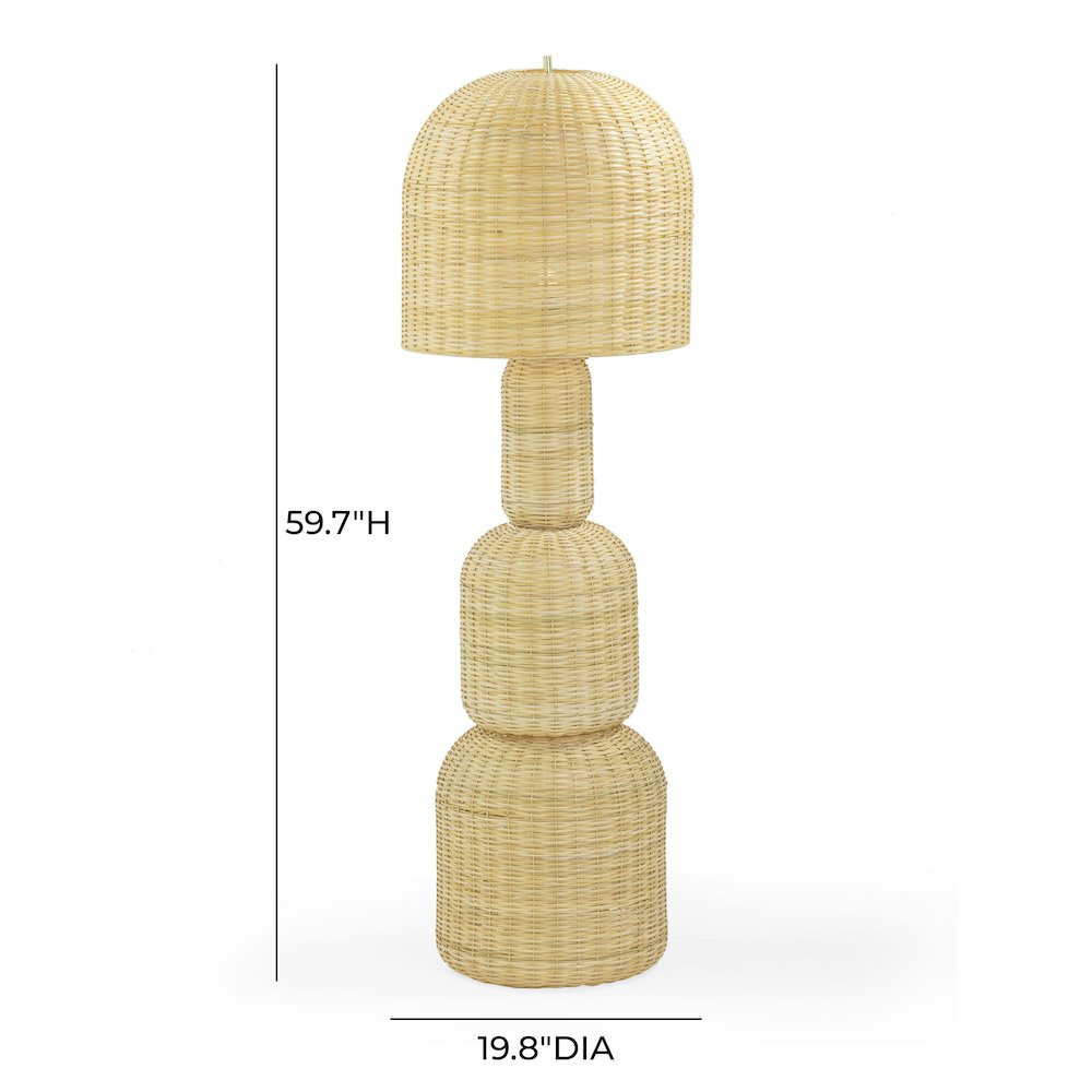 Kootu Natural Rattan Floor Lamp. Picture 7