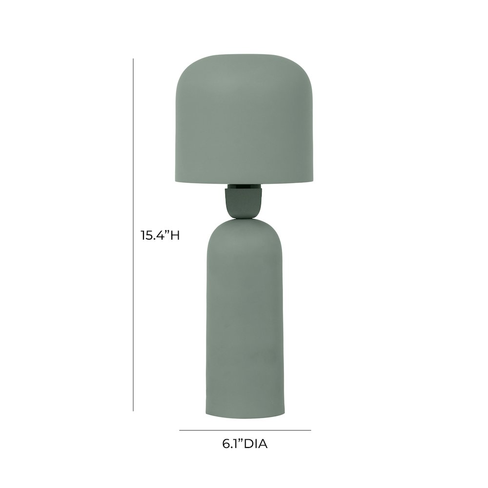 Shroom Green Metal Table Lamp. Picture 6