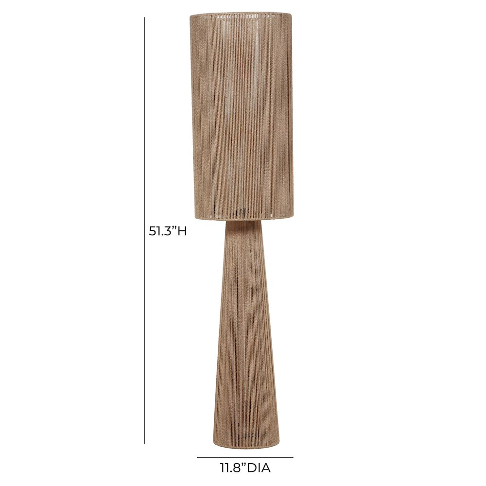 Marza Natural Jute 2-Bulb Floor Lamp. Picture 7