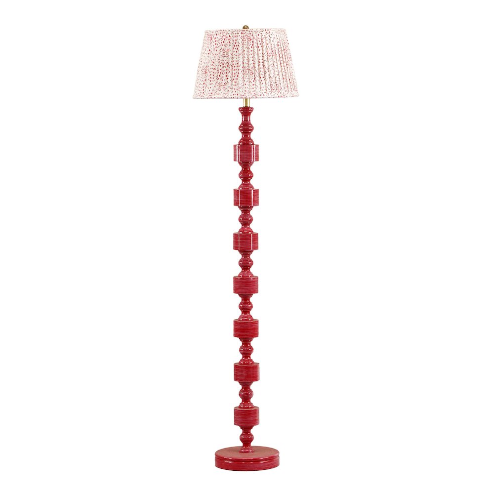 Peggy Pink Spotted Floor Lamp. Picture 1