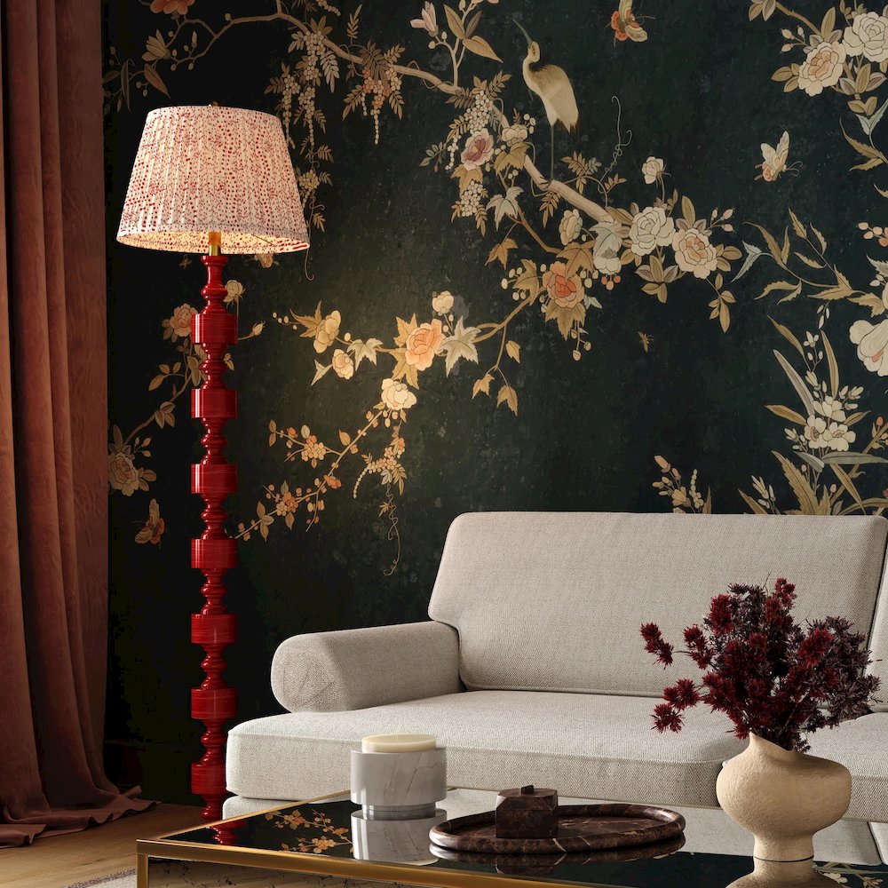 Peggy Pink Spotted Floor Lamp. Picture 2