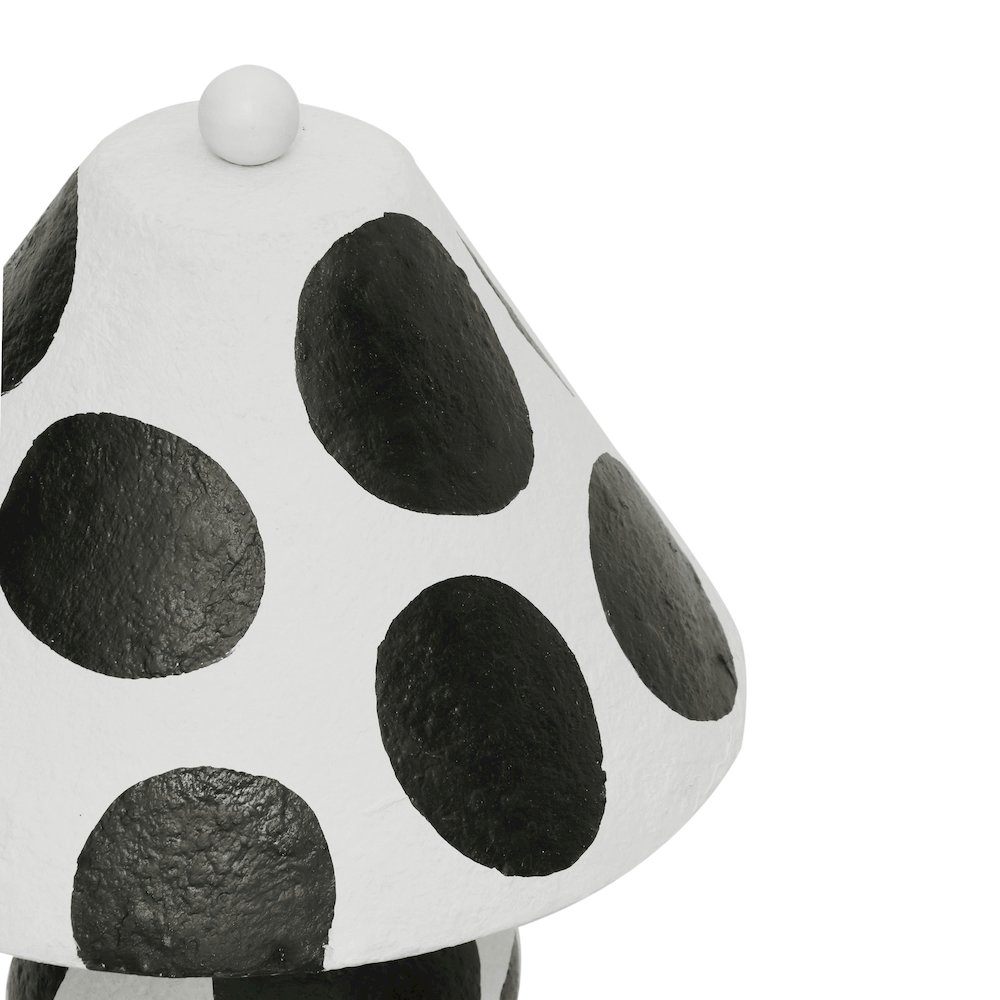 Lerici Black and White Papier Mache Table Lamp. Picture 4