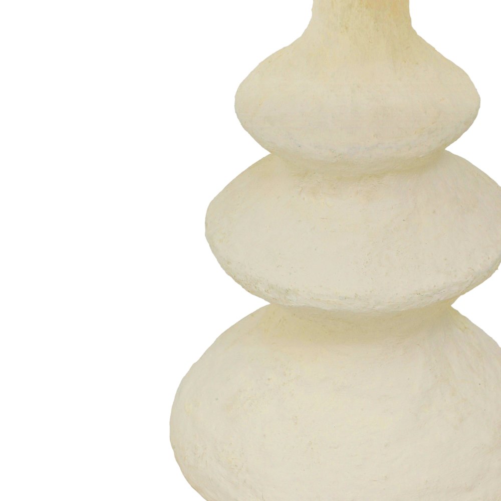 Cream Cotton Mache Table Lamp. Picture 4