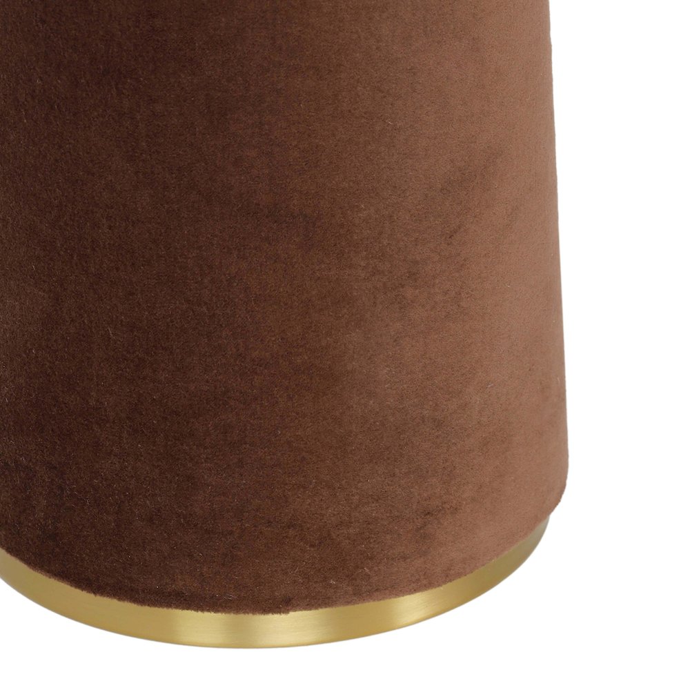Graham Chocolate Brown Velvet Floor Lamp. Picture 5