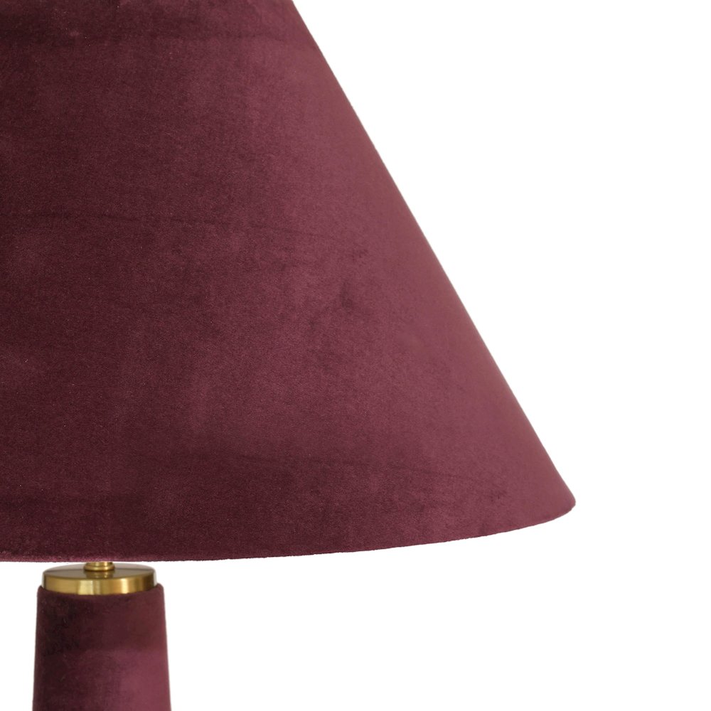 Graham Burgundy Velvet Floor Lamp. Picture 4
