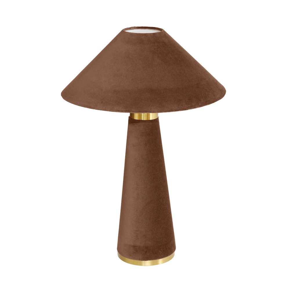 Graham Chocolate Brown Velvet Table Lamp. Picture 3