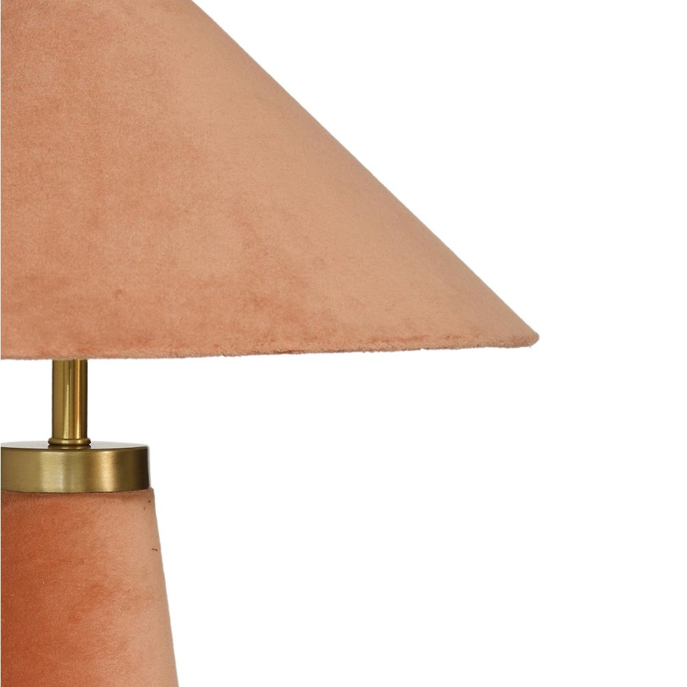Graham Terracotta Velvet Table Lamp. Picture 5