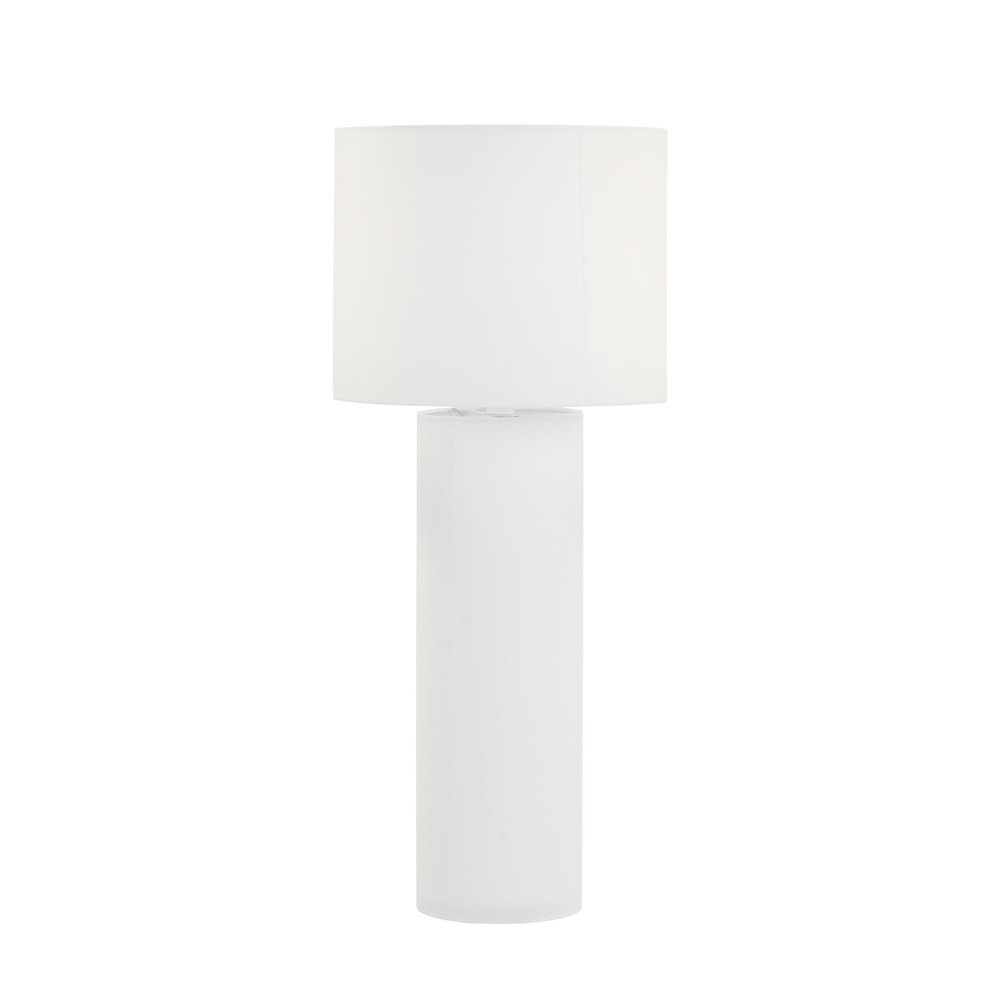 Cleopatra Cream Linen Floor Lamp. Picture 1